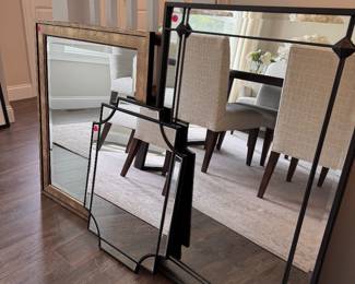 A variety of wall mirrors