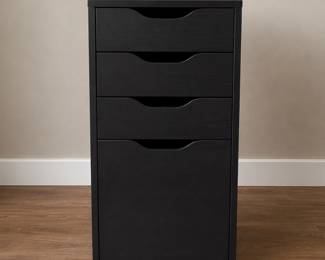 4 drawer black file cabinet