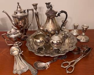 Beautiful silver and silver plate