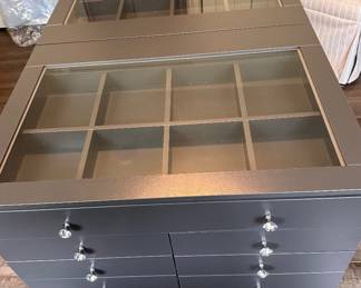 Closet/vanity display chest with 11 drawers ( 2 available)