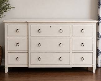 9 drawer white chest by Universal furniture
