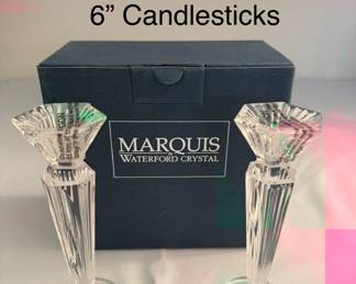 Waterford 6" candle holders