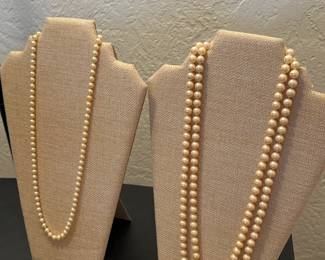 Pearl strand necklaces