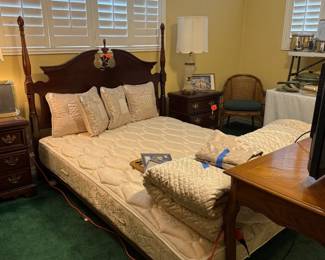 Queen size headboard & mattress (box not included)