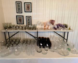 Assorted glass ware