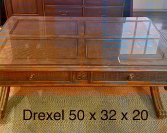 Drexel 4-drawer coffee table 50" x 32" x 20"