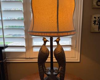 Maitland-Smith peacock table lamp