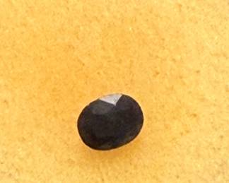 1ct faceted blue sapphire - so much prettier in person!