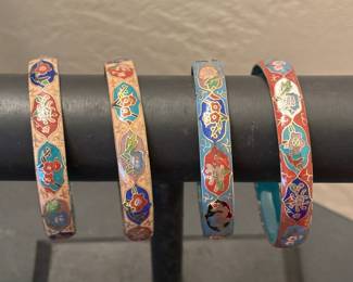 Metal cloisonne enamel bangle bracelets