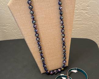 Cloisonne bead necklace, Metal cloisonne enamel bangle bracelets