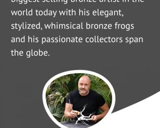 Introducing an impressive collection of Tim "The Frogman" bronze frogs, all with COA's