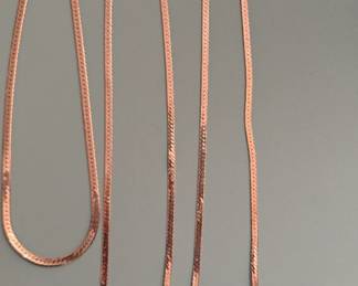 Sterling silver herringbone necklaces & bracelet