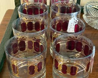 MCM Culver lowball glasses, sets of 4