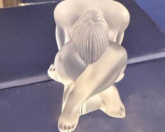 Lalique nude, signed