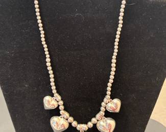 Sterling silver heart charm necklace - beautiful!!