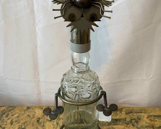 Whimsical Junk Yard Dog bottle holder