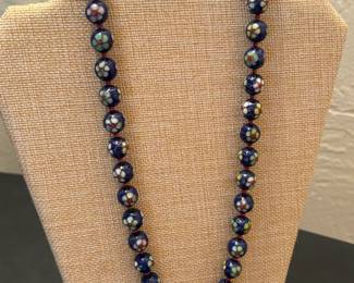 Cloisonne bead necklace
