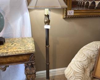Tall Chapman brass floor lamp