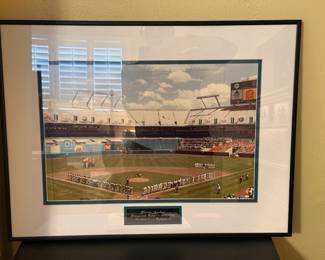 FL Marlins innagural game, framed