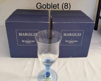Waterford Bermuda Blue Goblets (8)