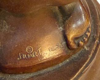 Vtg "NuArt" Art Deko Nymph Table Lamp w/bronze finish