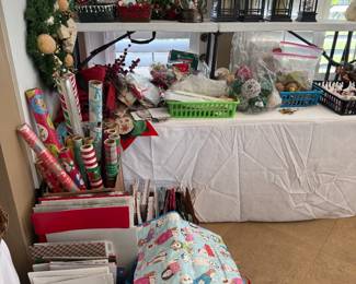 Gift bags, boxes, and wrap; holiday decor