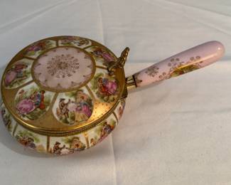 Vtg porcelain silent butler