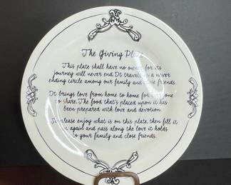 The Giving Plate with Poem