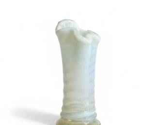 Victorian Opalescent Swirl Art Glass Vase