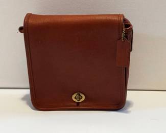 Coach British Tan Leather Crossbody Bag Vtg