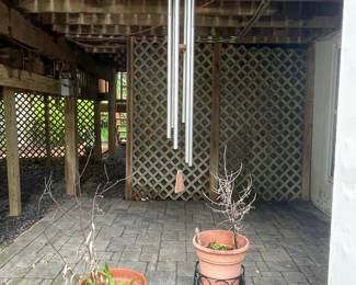Large Metal Wind Chimes & Plants