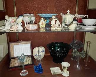 Assorted Decorative Figurines and Glassware