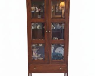 Vintage Display Cabinet with Drawer