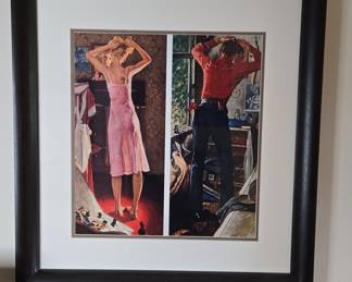 Norman Rockwell "Before the Date" Diptych Print