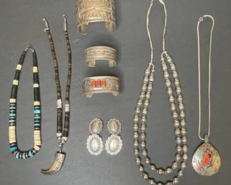 Native American Sterling Silver Jewelry Vtg