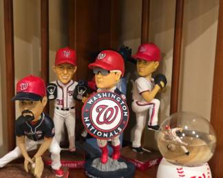 Washington Nationals Player Bobblehead Collection with Snow Globe