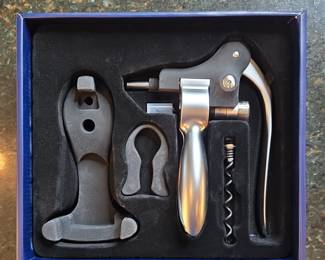 Screwpull Lever Corkscrew Set with Foil Cutter