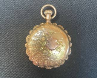 Elgin 14k Engraved Hunter Case Pocket Watch