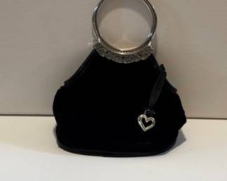 Brighton Black Velvet Evening Bag 