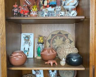Native American Kachina Dolls and Pottery Collection