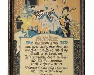 A Buzza Motto "We Dedicate this House of Ours" Print