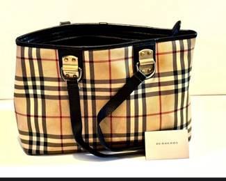 Burberry Haymarket Check Tote Bag