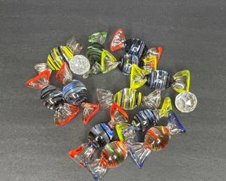 Murano Style Glass Candy Figurines