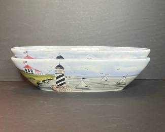 Sakura Table Nantucket Shoreline Serving Bowls
