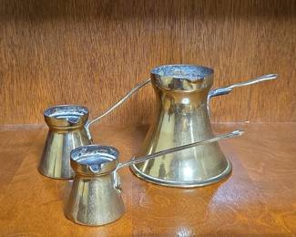 Brass Cezve/Ibrik Set