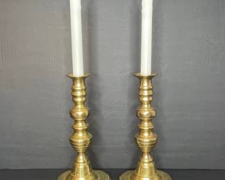 Brass Baluster Candlesticks