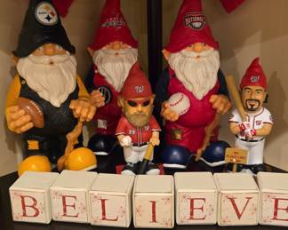Washington Nationals, Pittsburgh Steelers, and Washington Capitals Gnomes