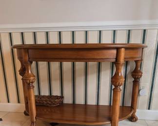 Half moon Wooden Console Table