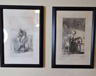 J. F. Miller Framed Etchings