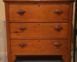 Vtg Three-Drawer Dresser